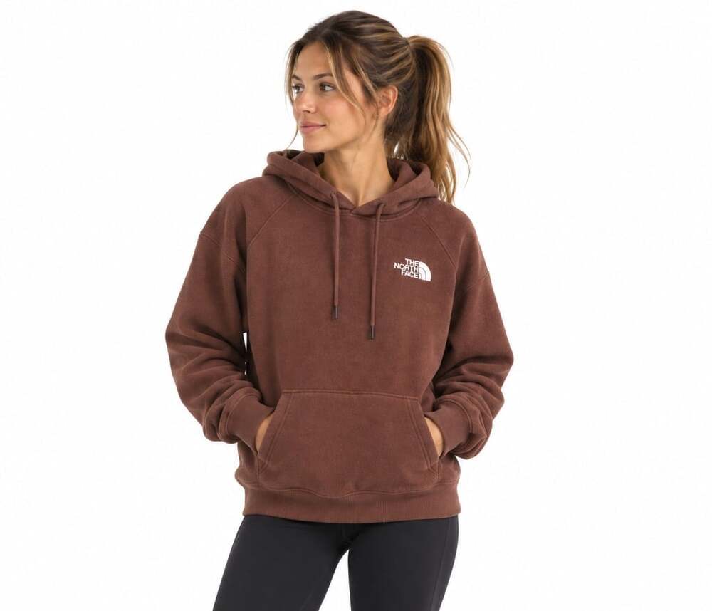 The North Face Women's Rust Pullover Logo Hoodie 100% Cotton Relaxed Fit (Size L